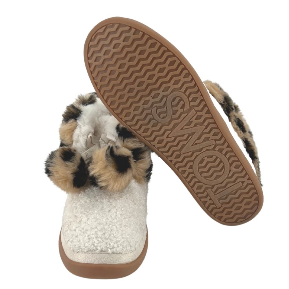 TOMS | Women's Celeste Ankle Slippers | White & Leopard Print | Various Sizes - Picture 6 of 6